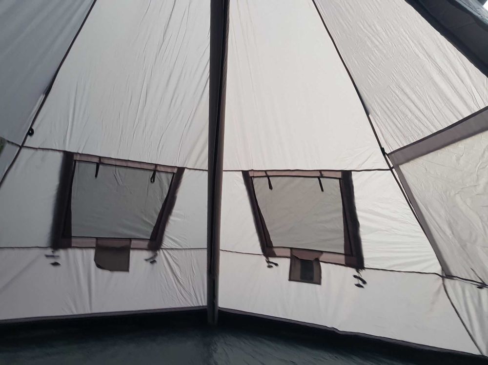 Tente gonflable tipi &agrave; structure gonflable Skandika Tipi Hetta 460 Sports