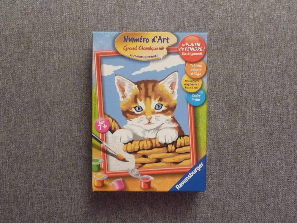 Chaton dans sa Corbeille- Num&eacute;ro d'Art-Le Plaisir de Peindre Jeux / jouets