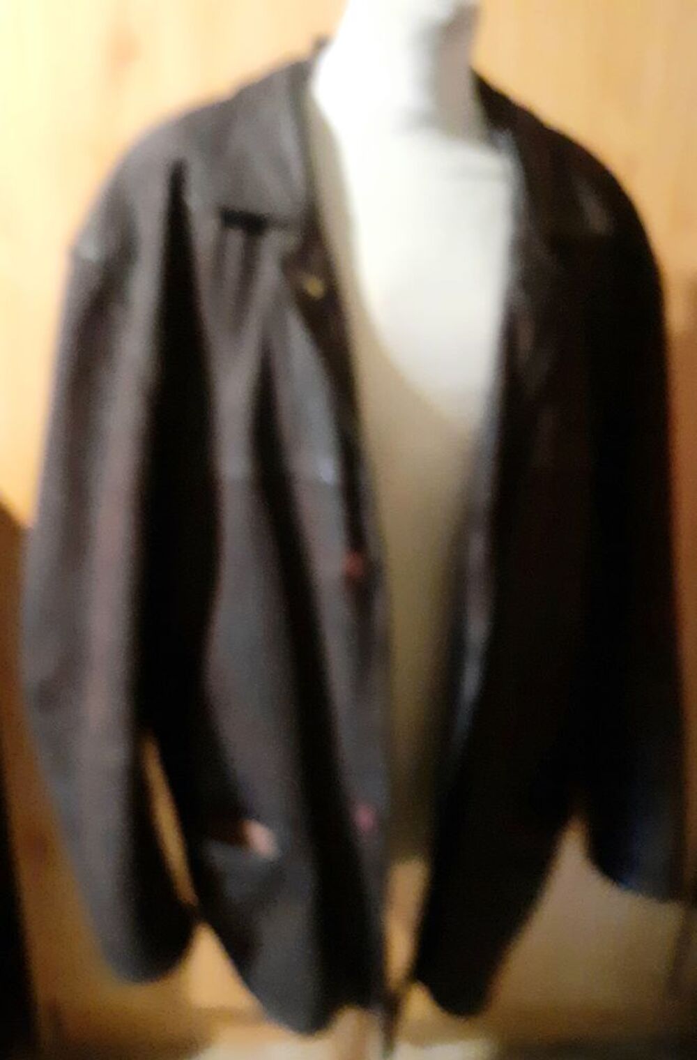 Veste homme en cuir v&eacute;ritable V�tements
