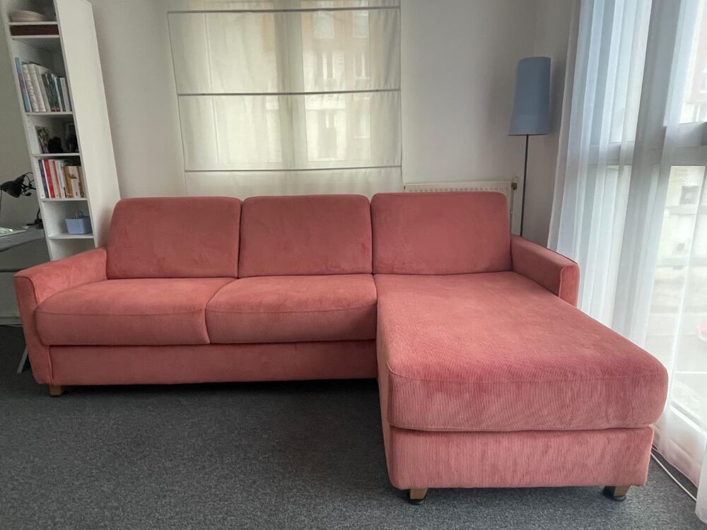 Canap&eacute; d'angle convertible avec m&eacute;ridienne et couchage Meubles