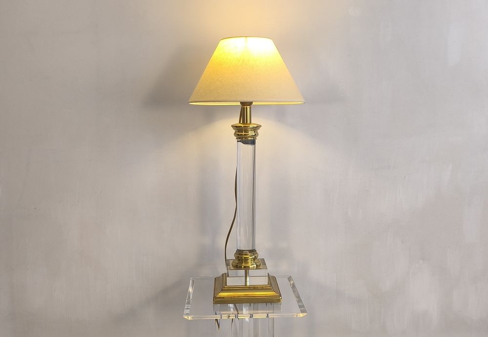 El&eacute;gante lampe Colonne sign&eacute;e ?'Le Dauphin'' vintage 70/80 Décoration