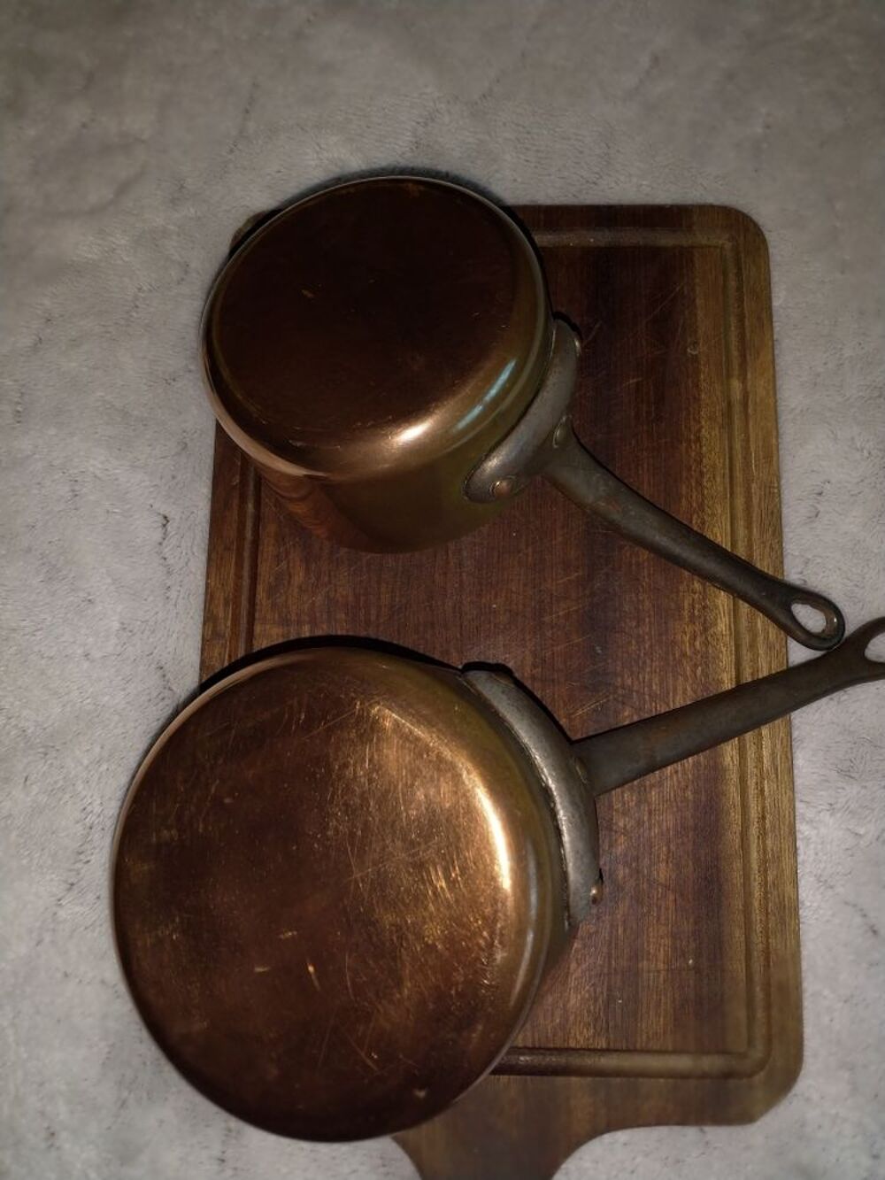 2 petites casseroles anciennes Décoration