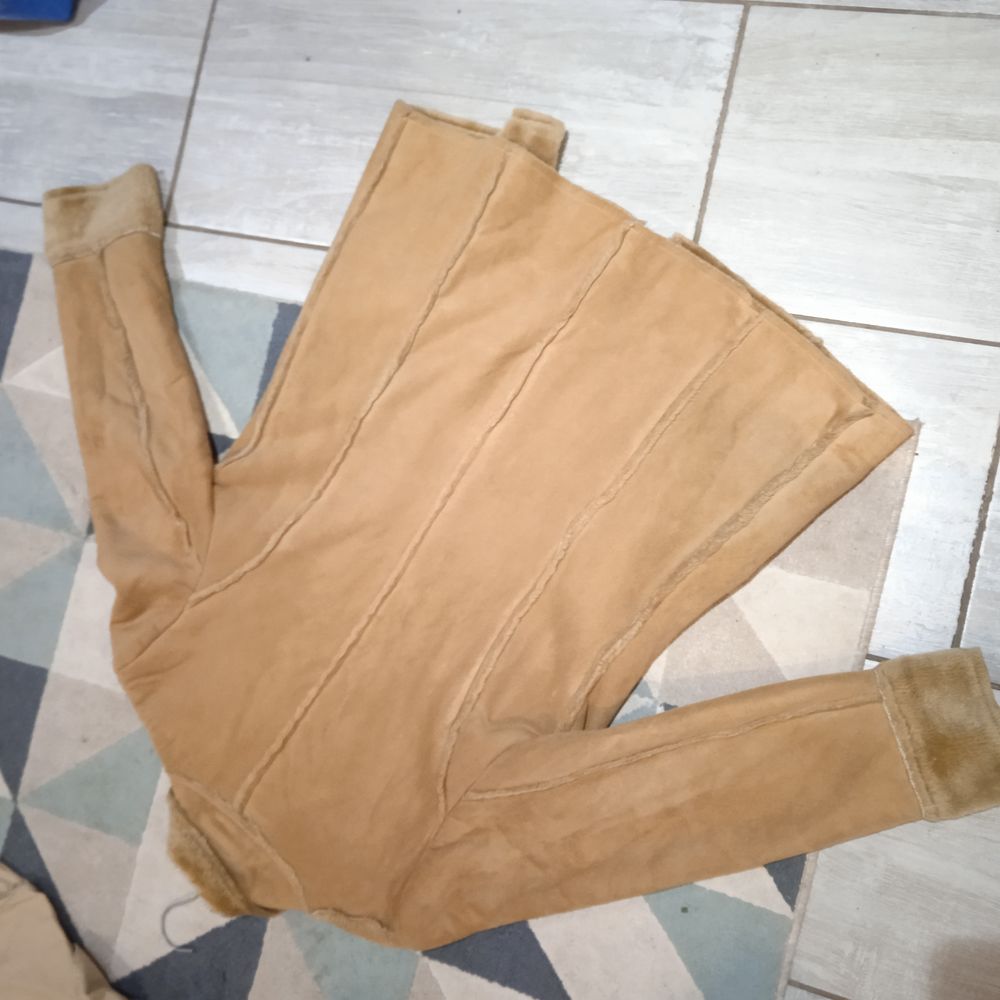 Veste marron fourrure synth&eacute;tique &agrave; l'int&eacute;rieur t 38/40 Vêtements