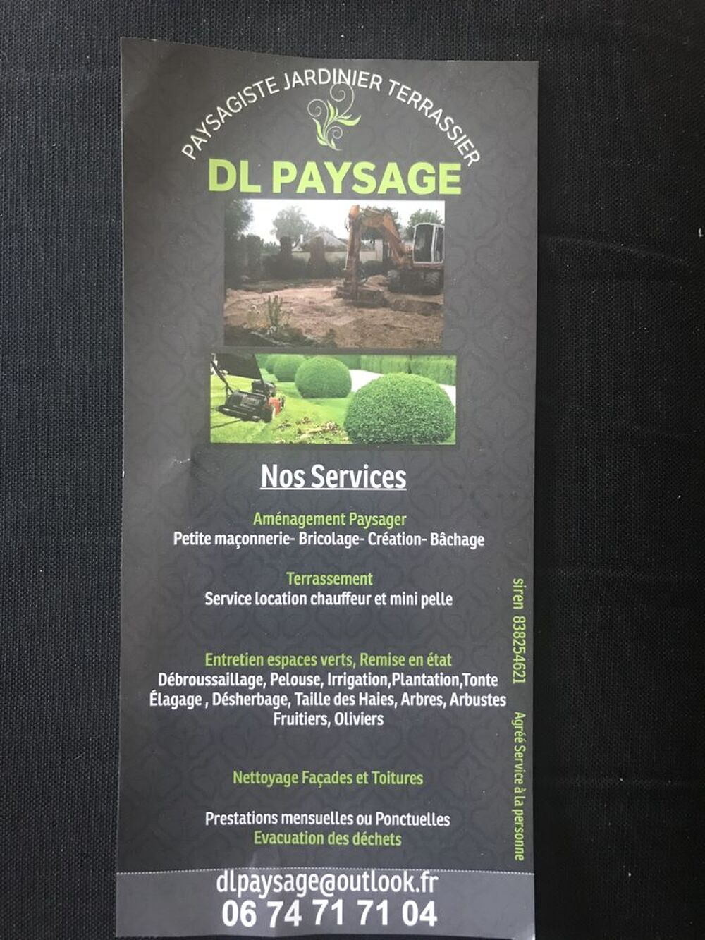   Paysagiste jardinier terrassier  