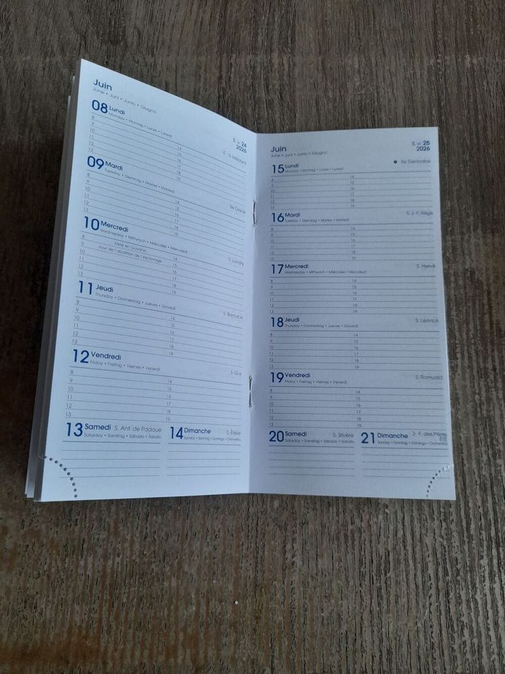 Recharge agenda de poche 2026 Livres et BD