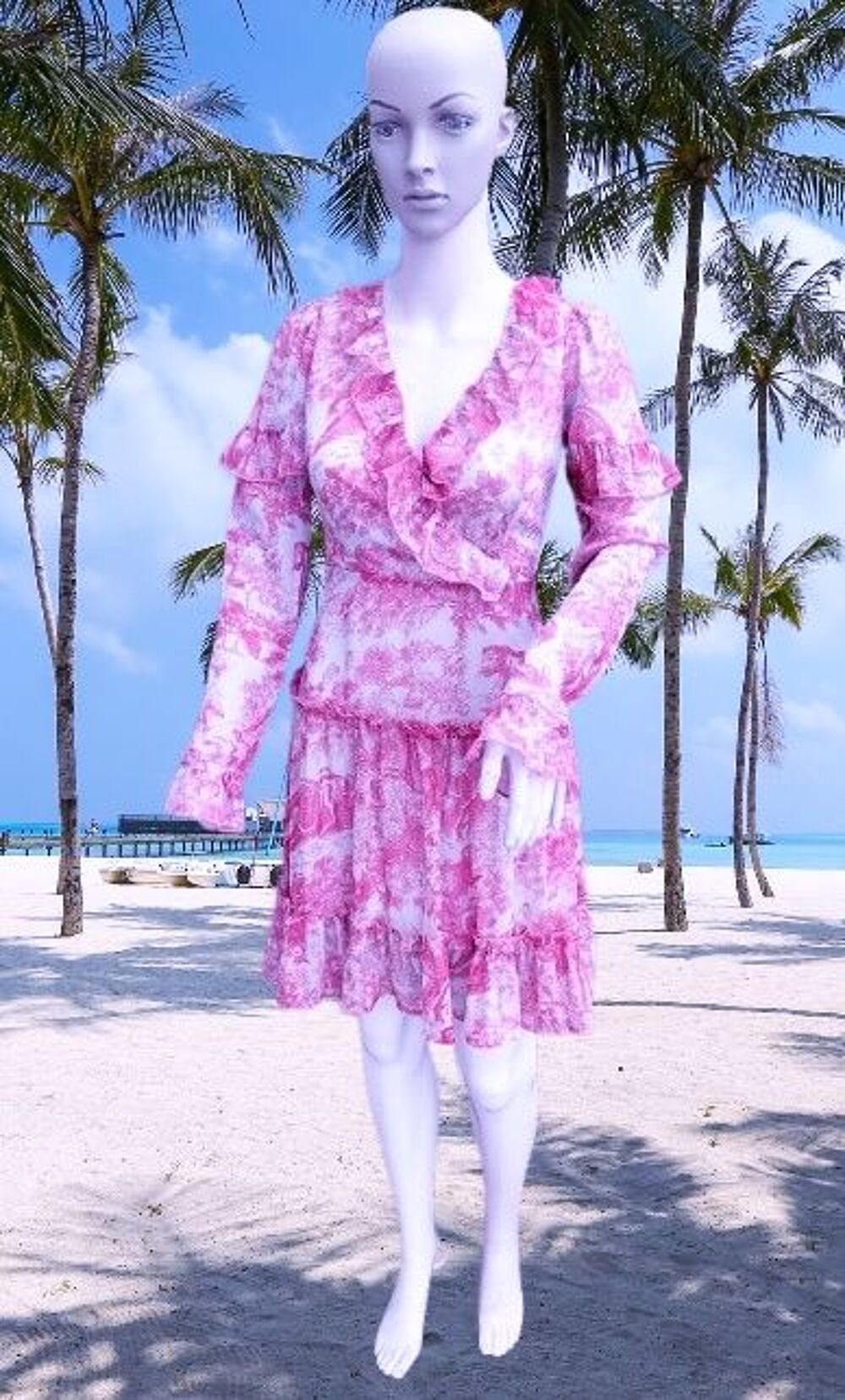 NASTY GAL COLLECTION - ROBE BOH&Egrave;ME CHIC VOLANTS &amp; LA&Ccedil;AGES S Vtements