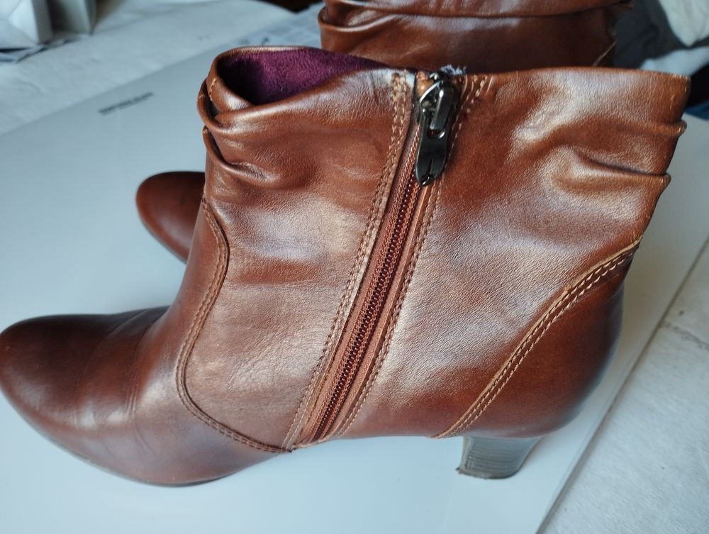 Bottines cuir fauve pointure 39 Chaussures