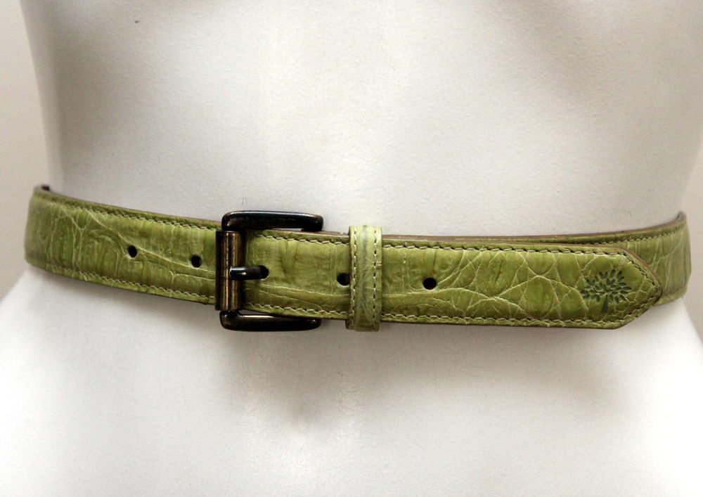 Ceinture cuir pistache MULBERRY Maroquinerie