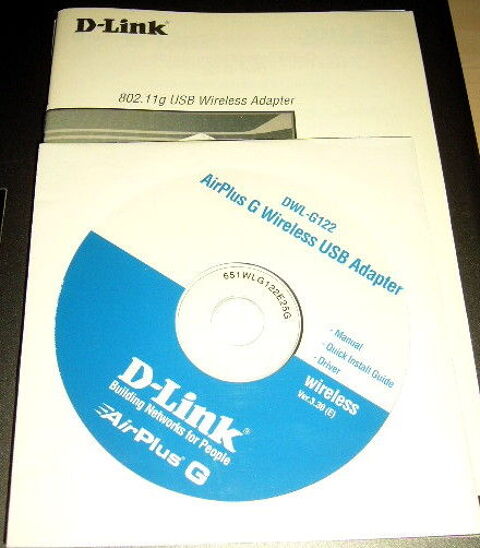 Cd install+notice D-Link DWL G122 wireless Usb 4 Versailles (78)