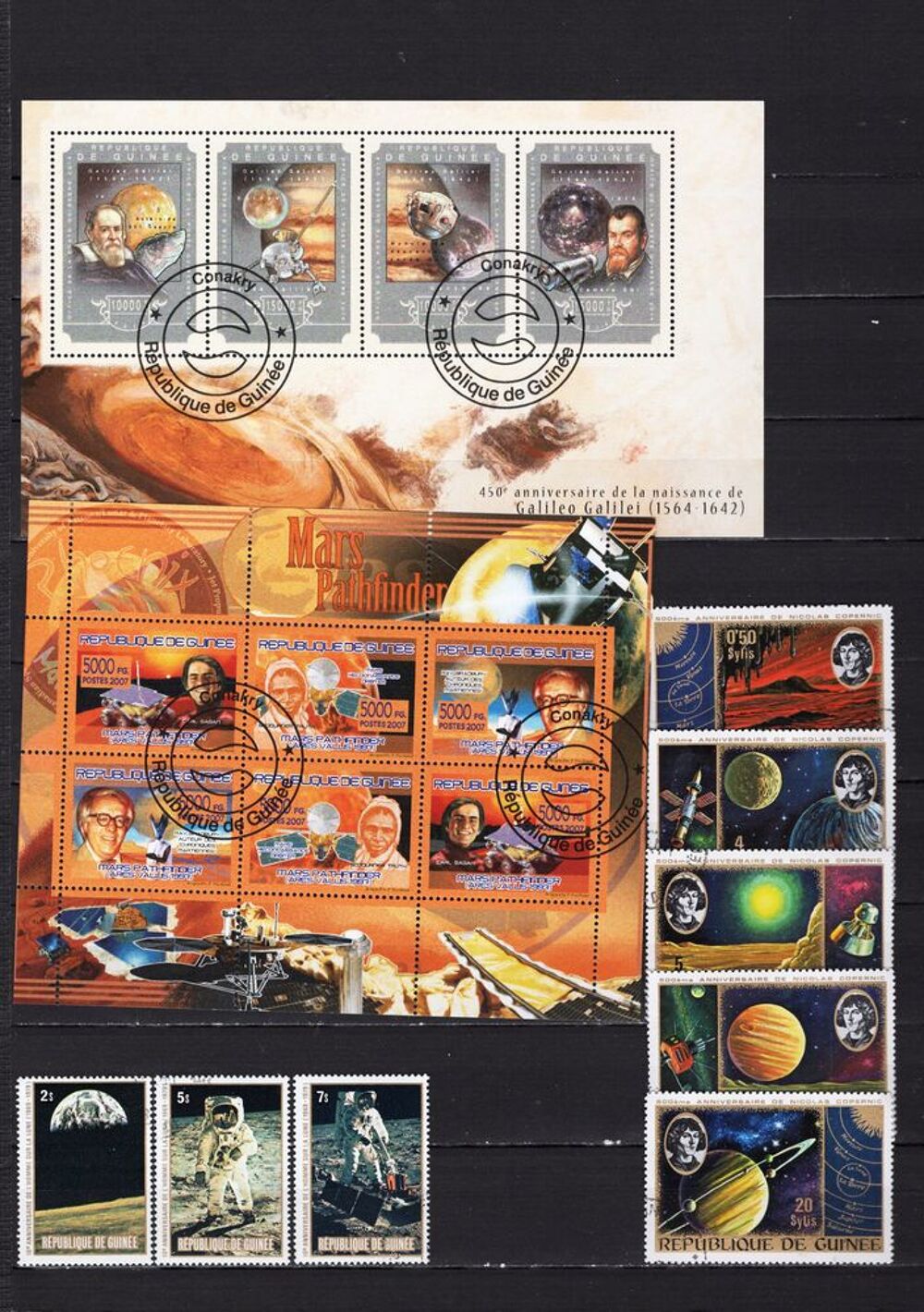 lot de 54 timbres d'AFRIQUE sur l'ESPACE 
