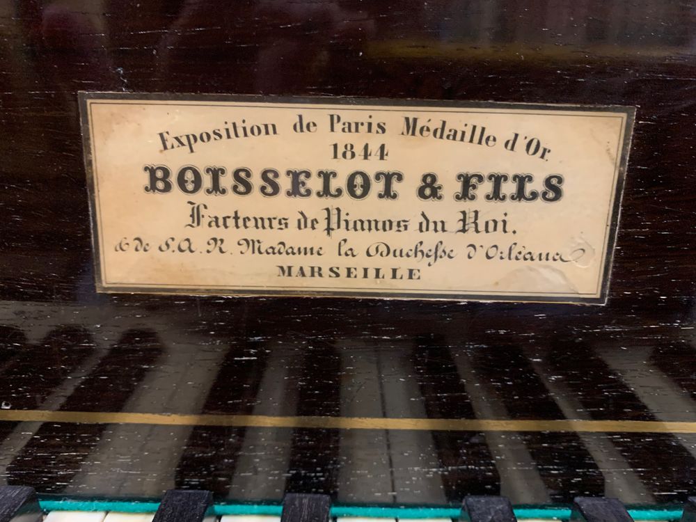 Piano pianoforte carr&eacute; Boisselot &amp; Fils 173 x 81 cm de 1846 Instruments de musique
