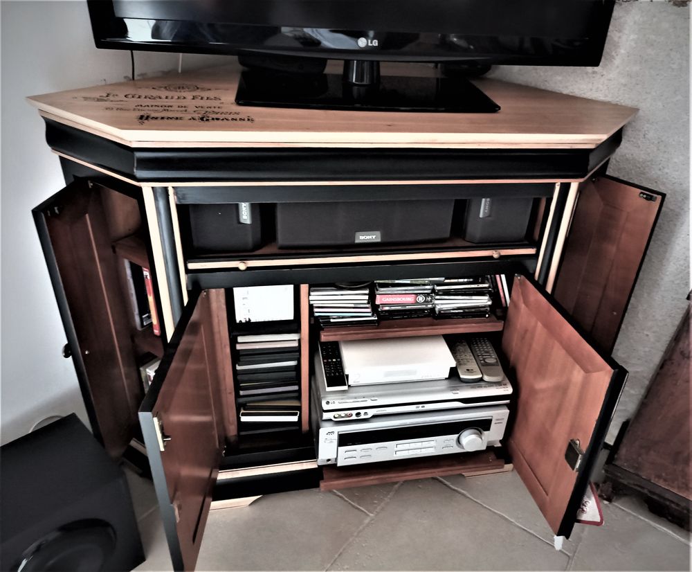 Meuble TV Merisier Massif Style Louis Philippe RELOOK&Eacute; Meubles