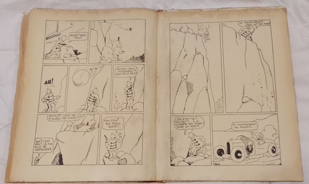 Tintin les cigares du pharaon et tintin en am&eacute;rique n et b Livres et BD