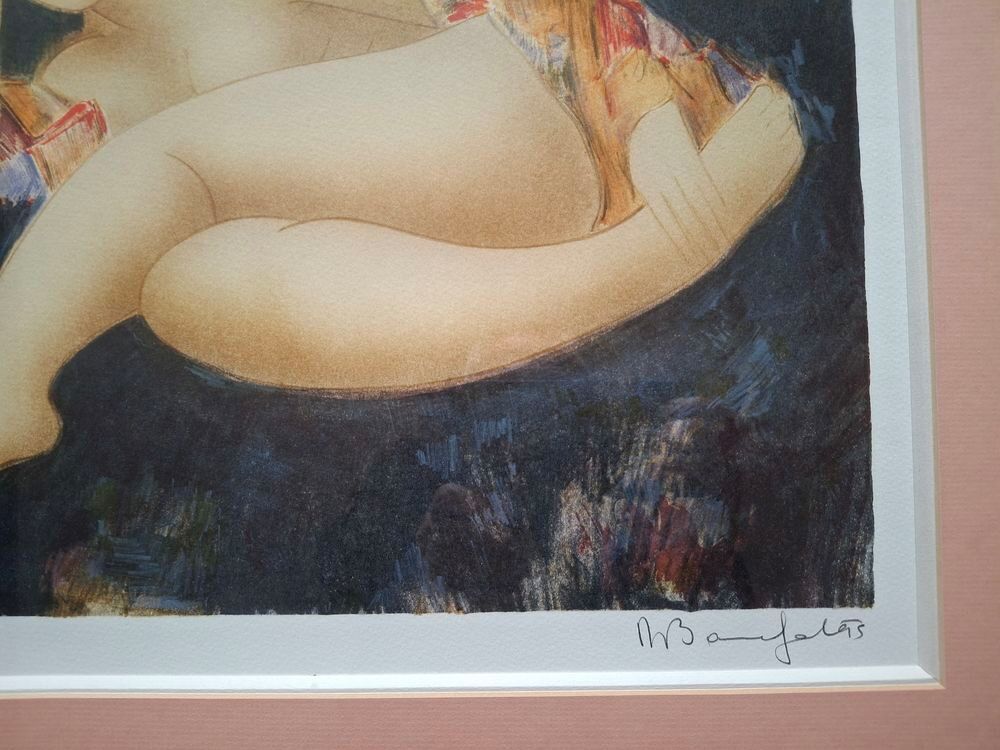 Lithographie de Alain Bonnefoit encadr&eacute;e sign&eacute;e et justifi&eacute;e Décoration