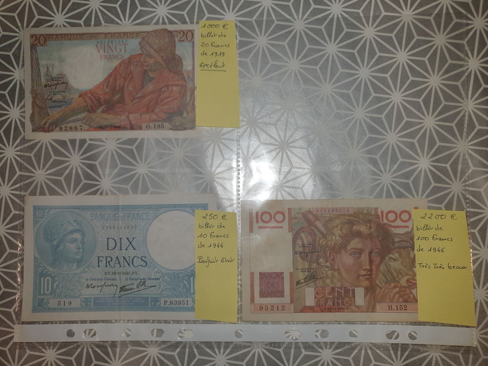 Billets fran&ccedil;ais 