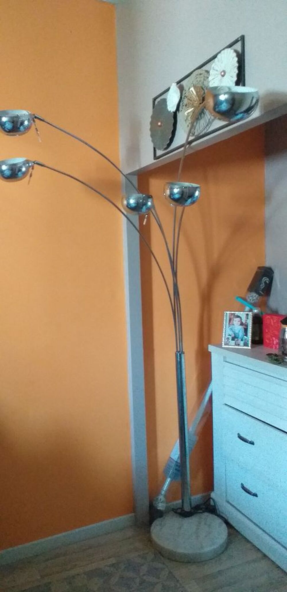 Lampadaire avec pied en marbre Décoration