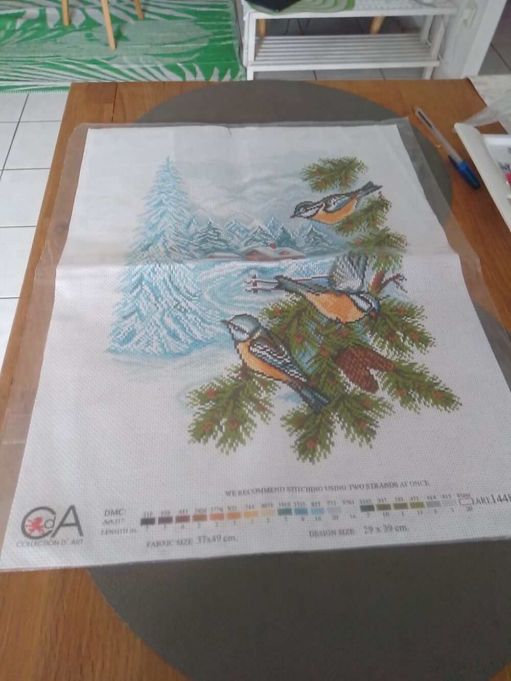 TOILE IMPRIMEE A BRODER Décoration