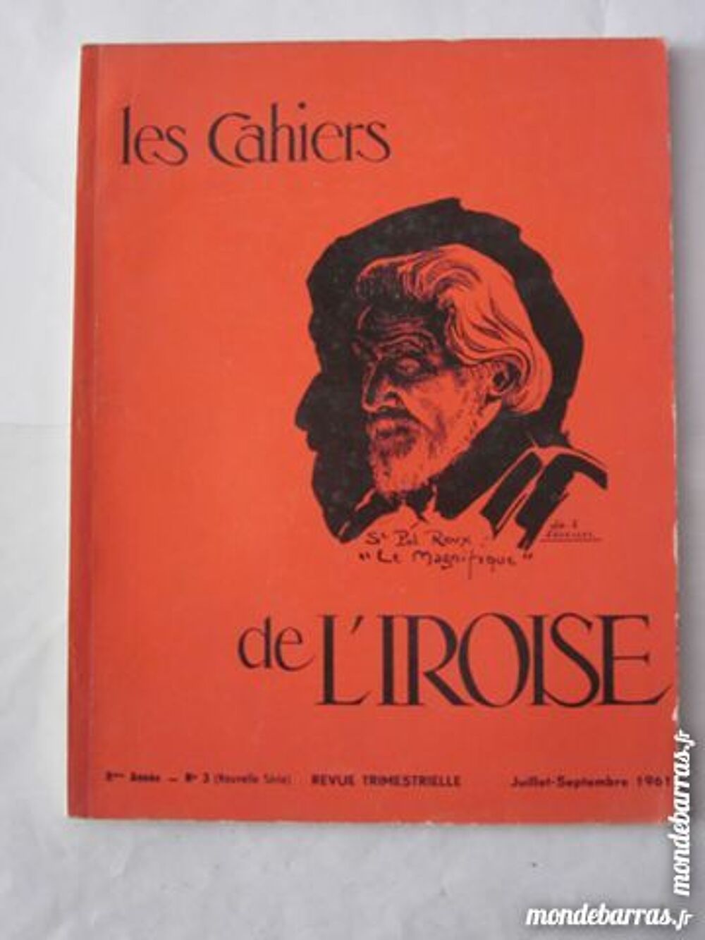 CAHIERS DE L'IROISE N&deg; 3 DE 1961 Livres et BD