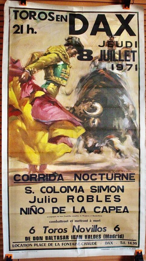 AFFICHES  ARENES  DE  DAX 1 Anglet (64)