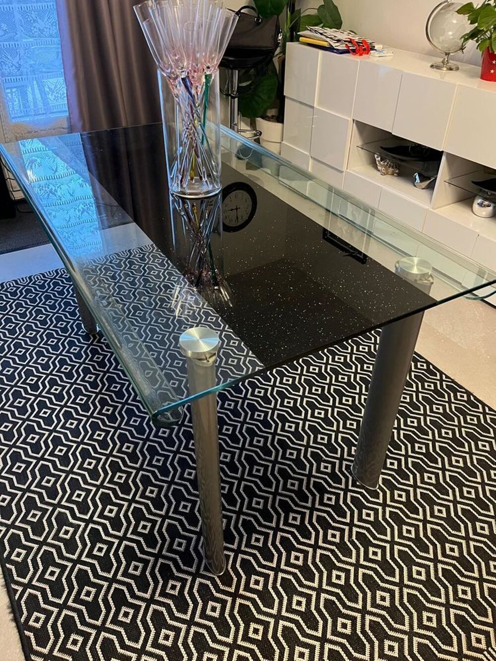 de table en verre tremp&eacute; Meubles