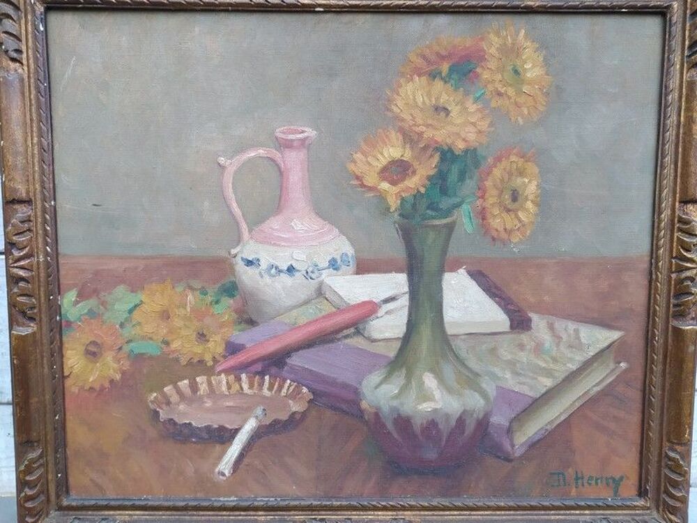 Tableau Nature morte Sign&eacute; D. Henry Dcoration