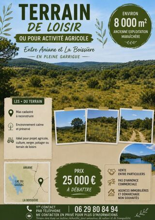  Terrain � vendre 8000 m�