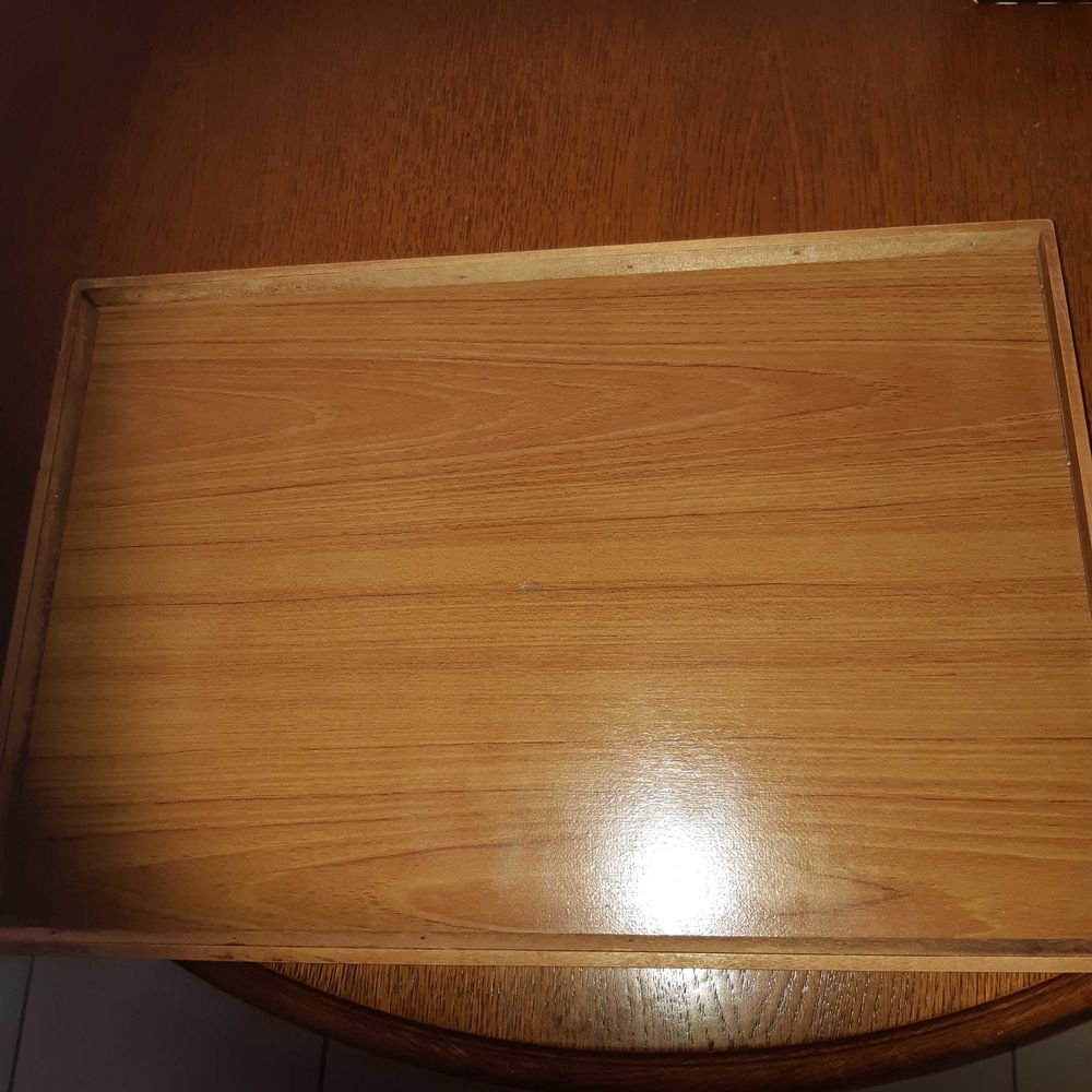 plateau en bois avec poign&eacute;es motif canard long 0m44 larg 0m30 Décoration