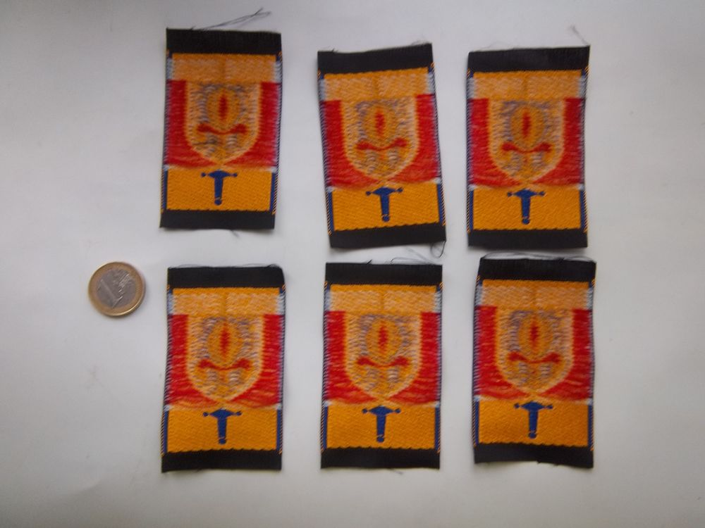 lot de 6 &eacute;cussons insigne tissu patch CMD LILLE COMMANDEMENT 