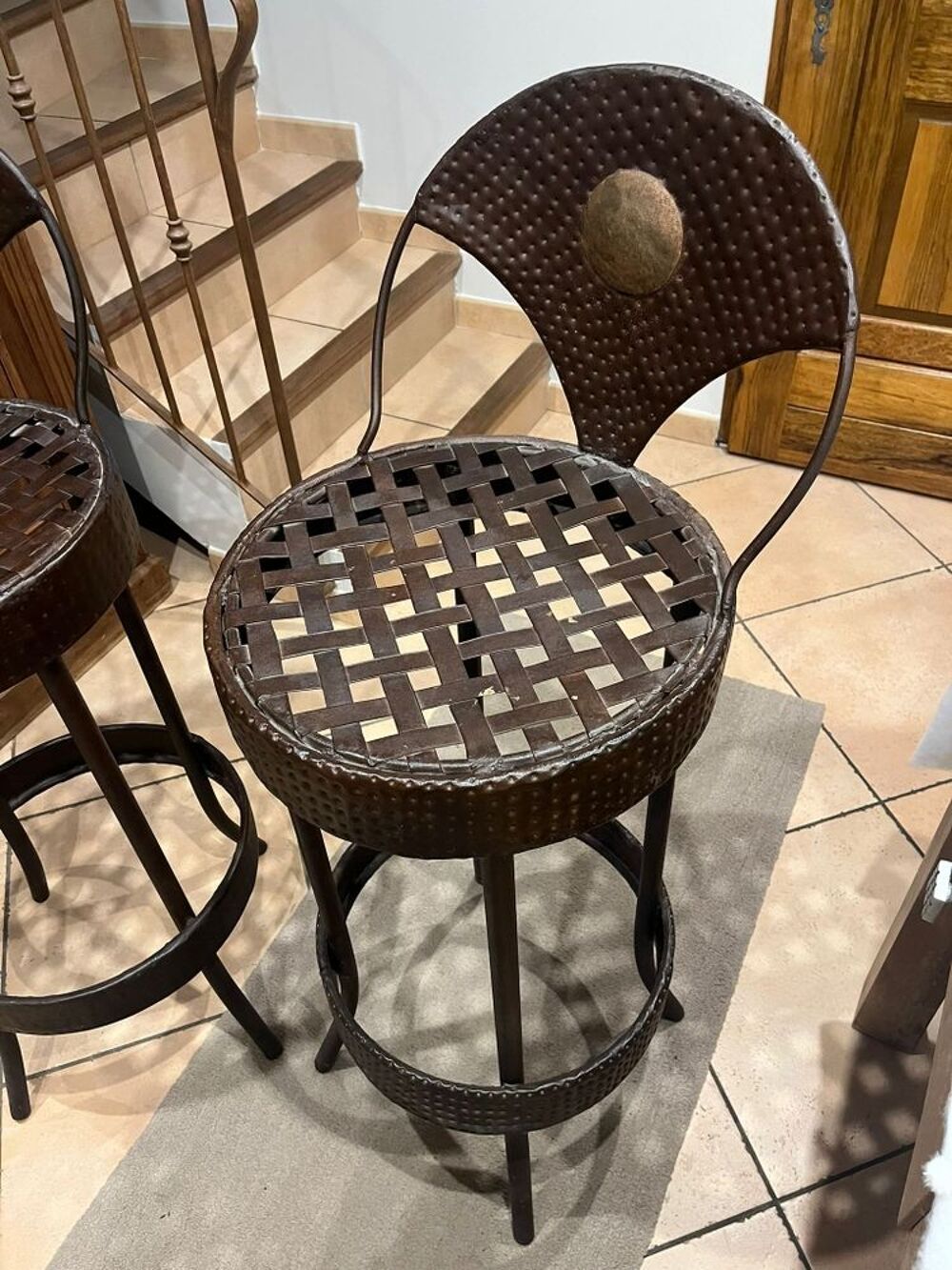 Tabourets de bar en fer forge Meubles