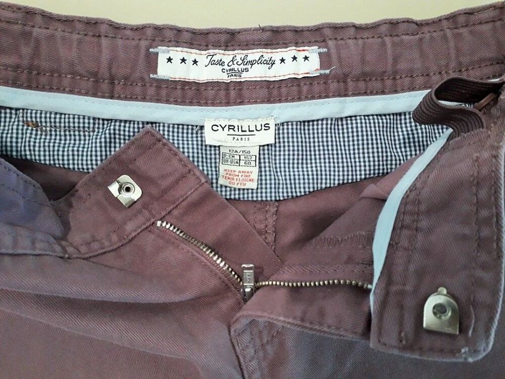 Bermuda parme Cyrillus 12 ans - TBE Vêtements enfants