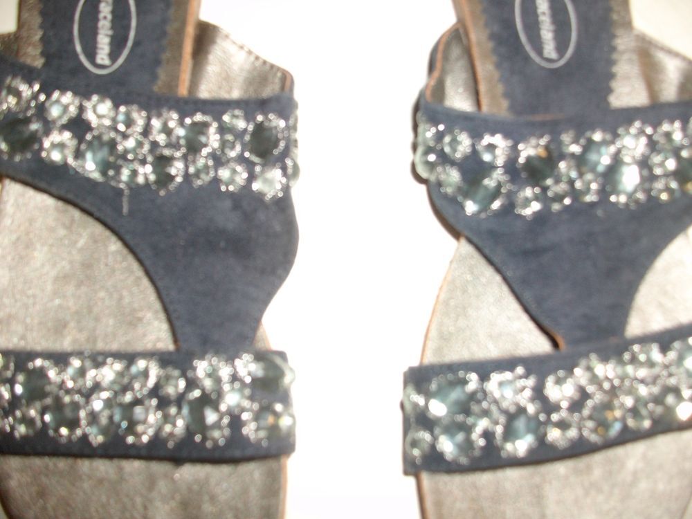 Mules Marine &agrave; Perles pt 38-neuves Chaussures