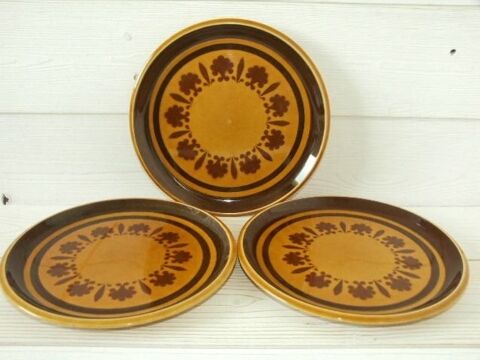 Lot 3 assiettes plates 24 cramique Boch vintage - BON ETAT 14 Mrignac (33)