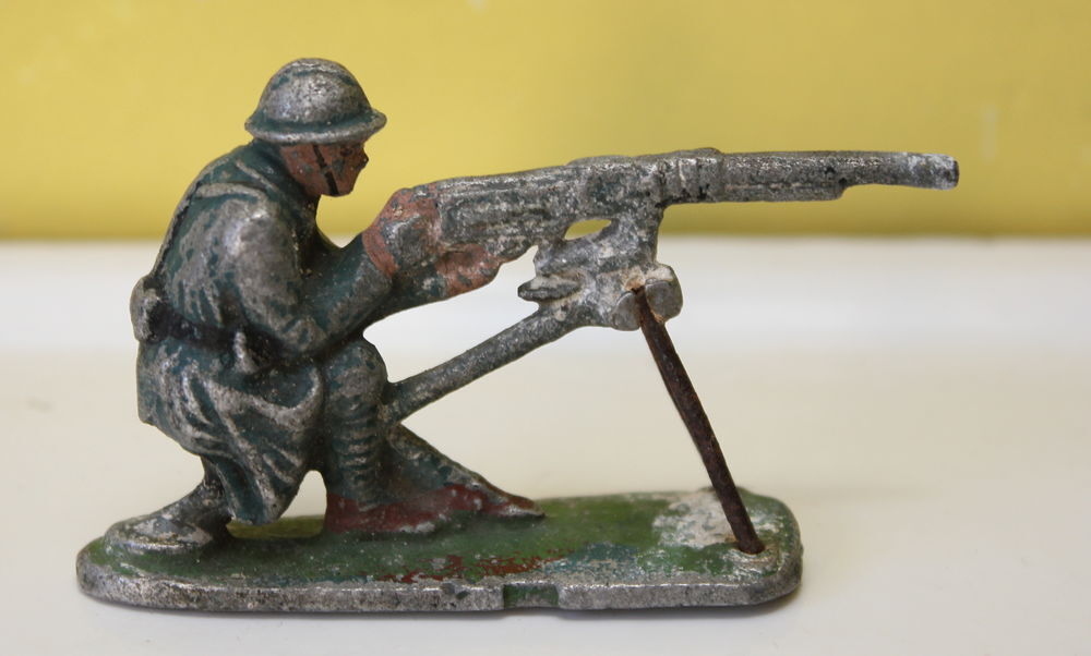 Soldat 1ere guerre mondiale mitrailleuse alu et fer Jeux / jouets