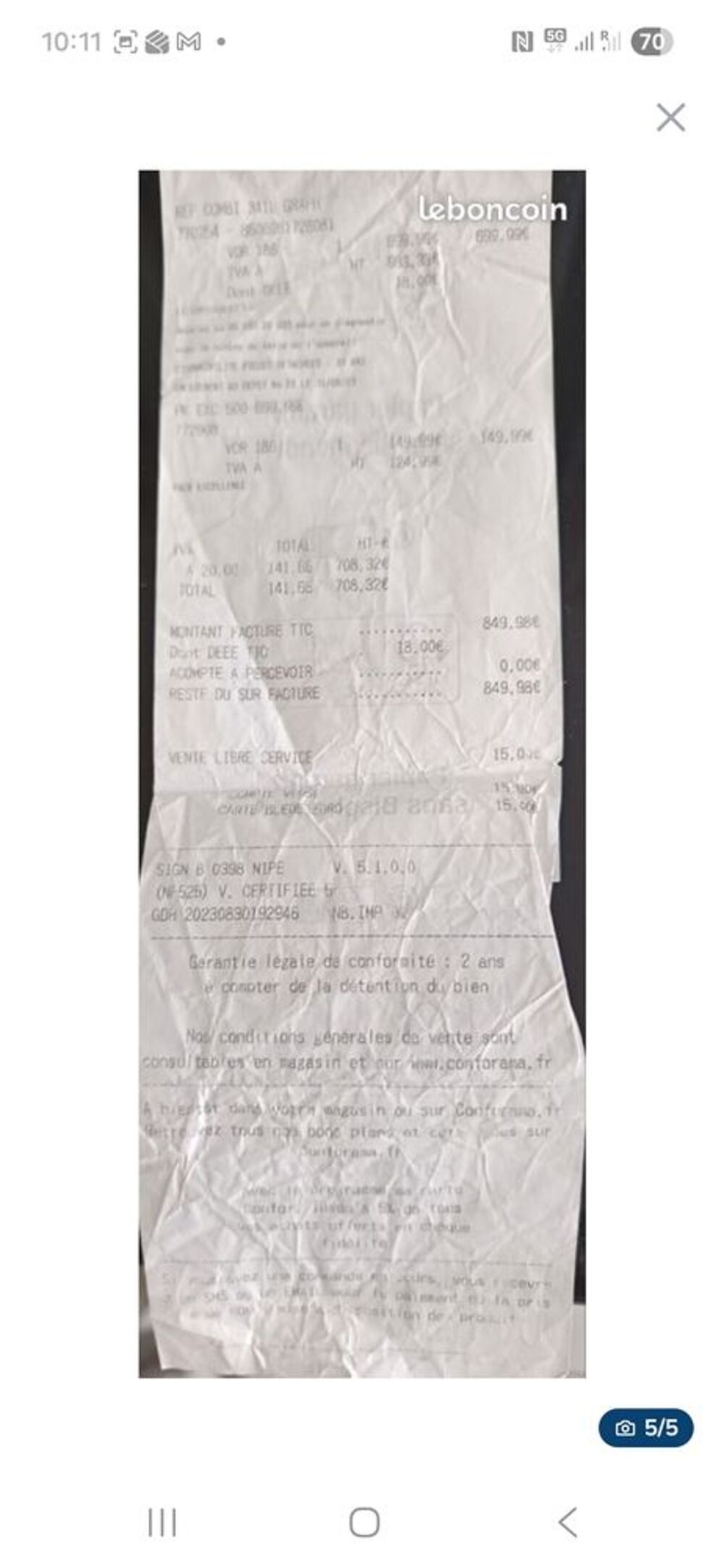 R&eacute;frig&eacute;rateur combin&eacute; LG gris Electroménager