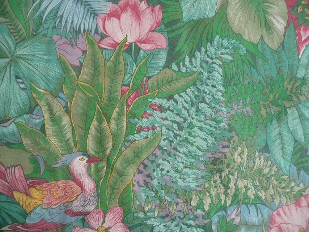 3 double rideaux tissu motifs exotiques Grandes Dimensions Décoration