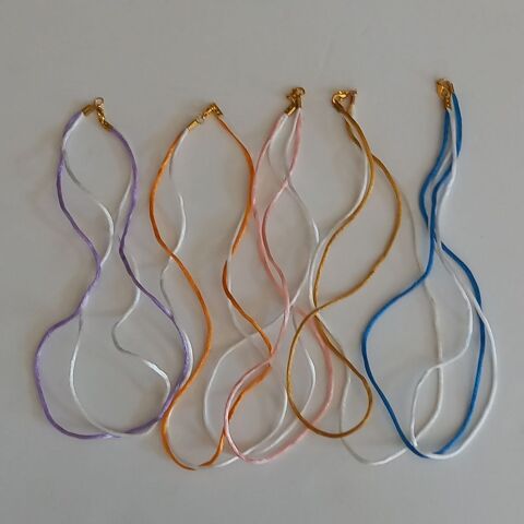 Lot de 1 colliers double en satin pour pendentifs avec fermo 9 Saumur (49)