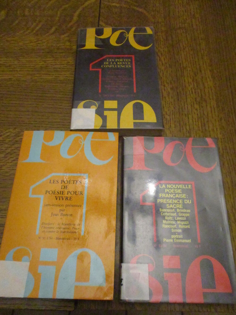 3 livres de po&eacute;sie - 1981 -1981 et 1982 - VINTAGE et autres Livres et BD