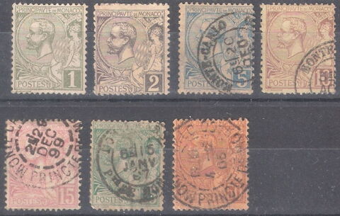 Timbres MONACO 1891 YT entre 11 et 18 15 Lyon 5 (69)