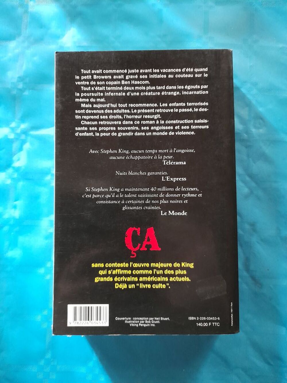 CA de Stephen KING Ed. Albin Michel Livres et BD