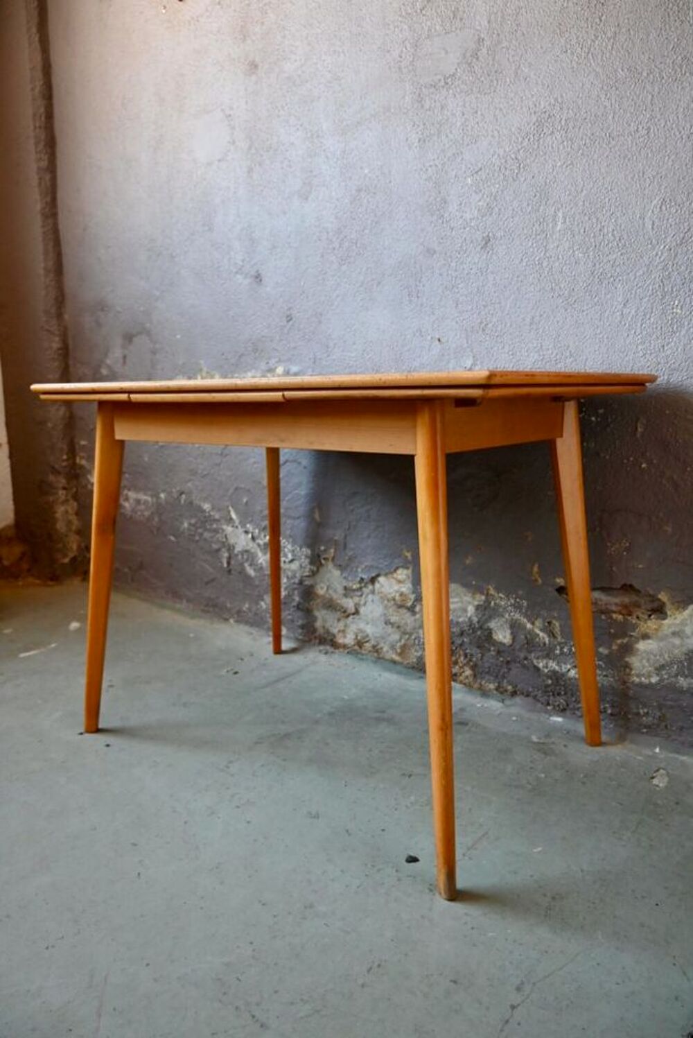 Table vintage &agrave; rallonges cuisine scandinave ancienne Meubles