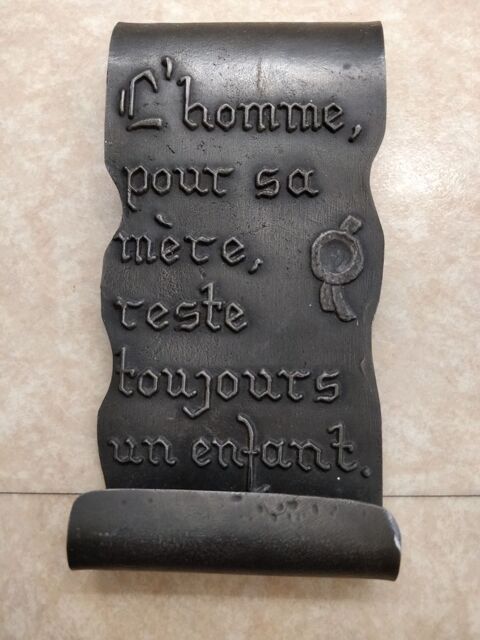 plaque mtallique grav parchemin avec citation 8 Asnires-sur-Seine (92)