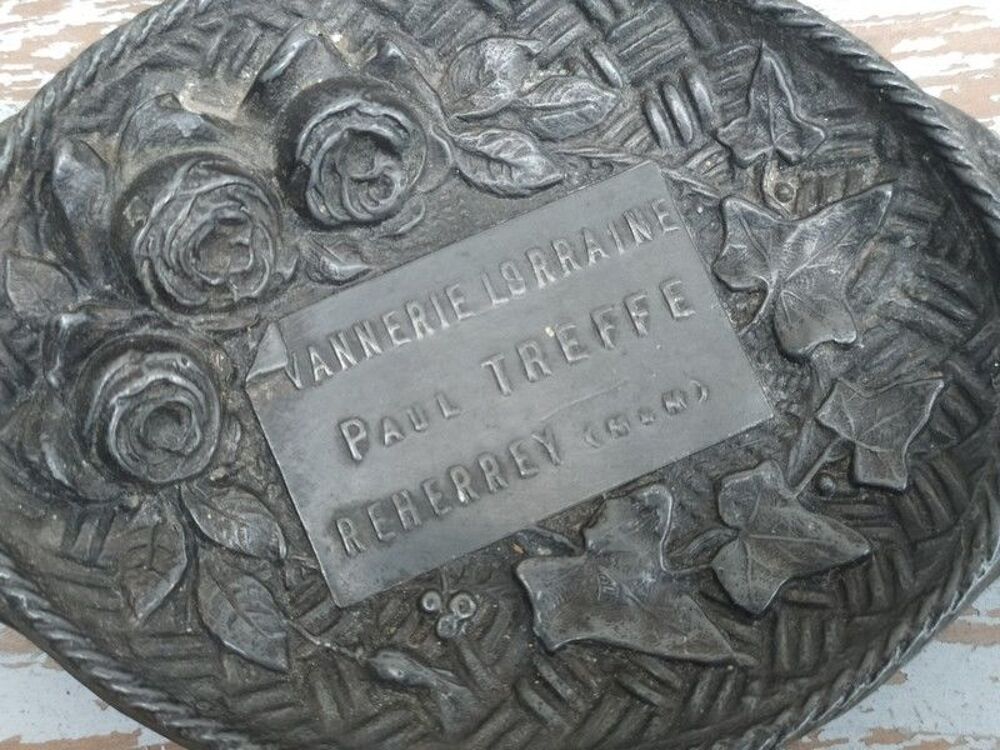 Ancien Cendrier Vannerie Lorraine Paul Treffe Reherrey 