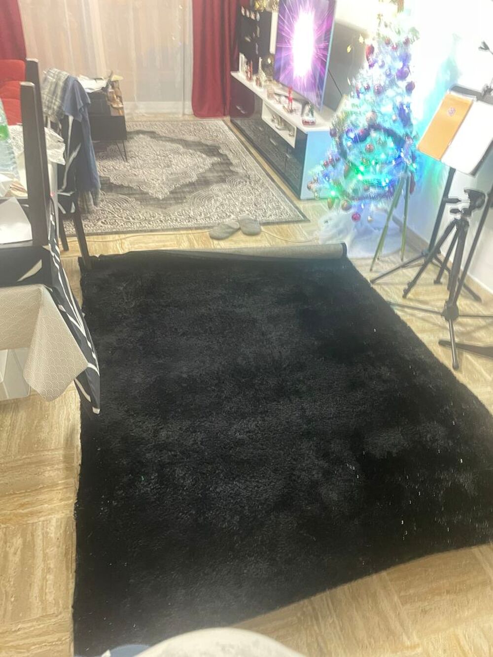 Grand tapis noir Décoration