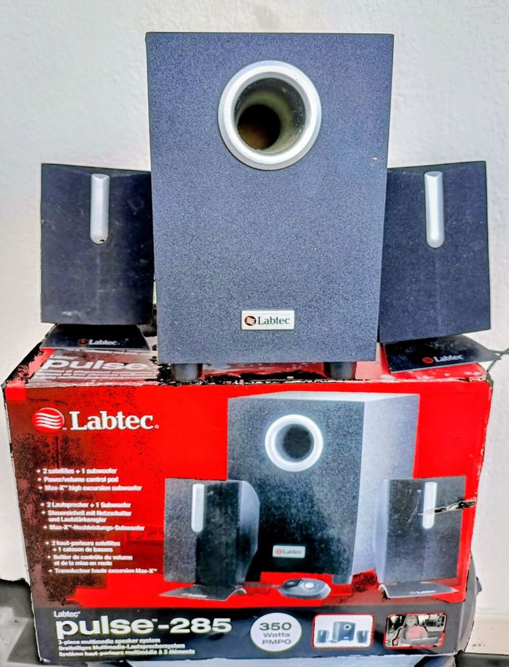 Syst&egrave;me audio Labtec Pulse-285 2.1 ? Enceintes satellites + Audio et hifi