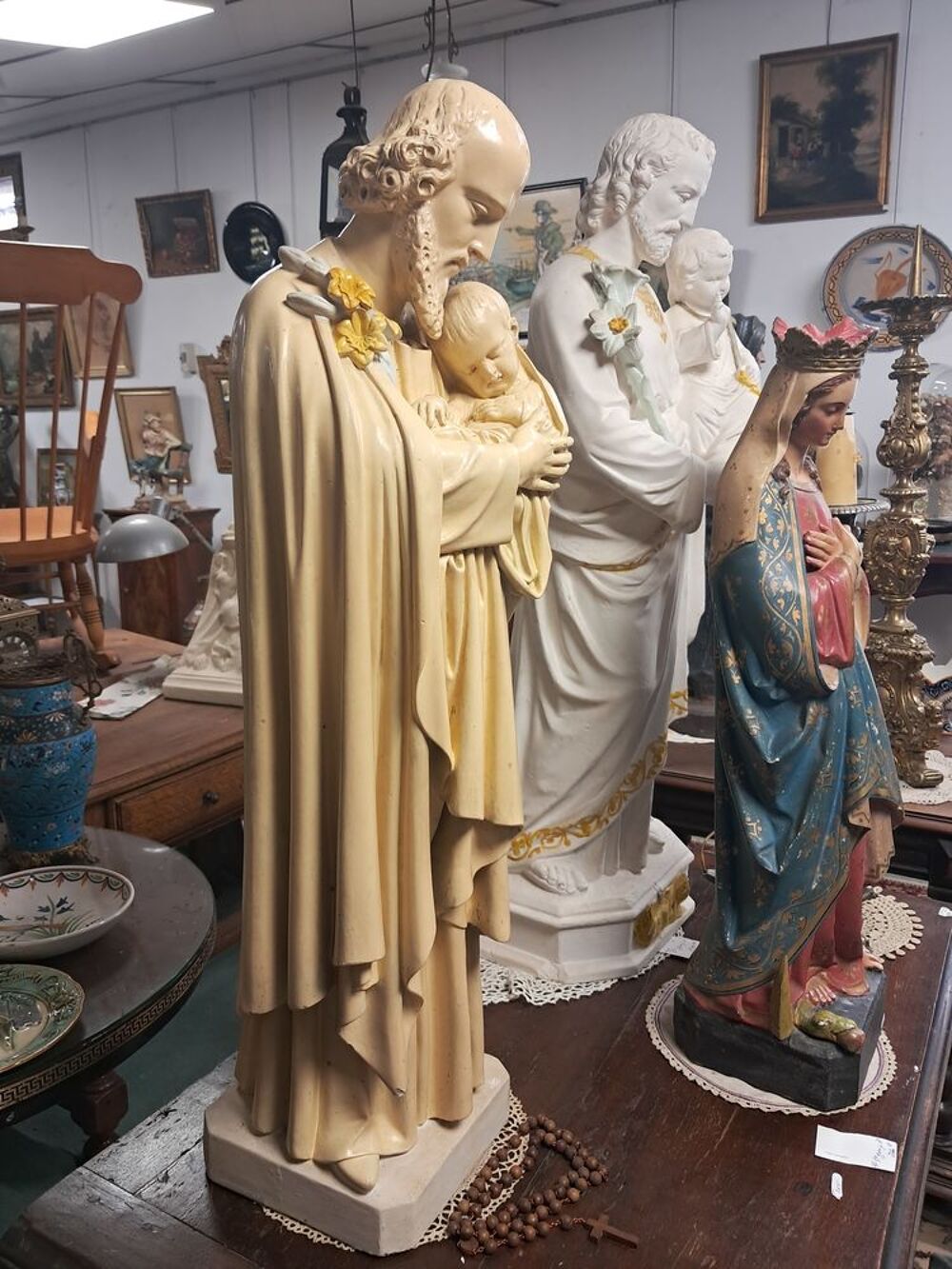 Statue St Joseph ancienne, fin XIX&egrave;me Décoration