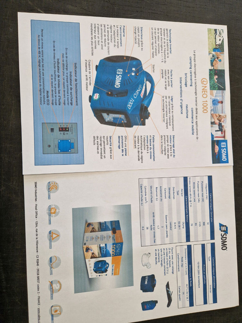 GROUPE &Eacute;LECTROG&Egrave;NE SDMO INEO 1000 Bricolage