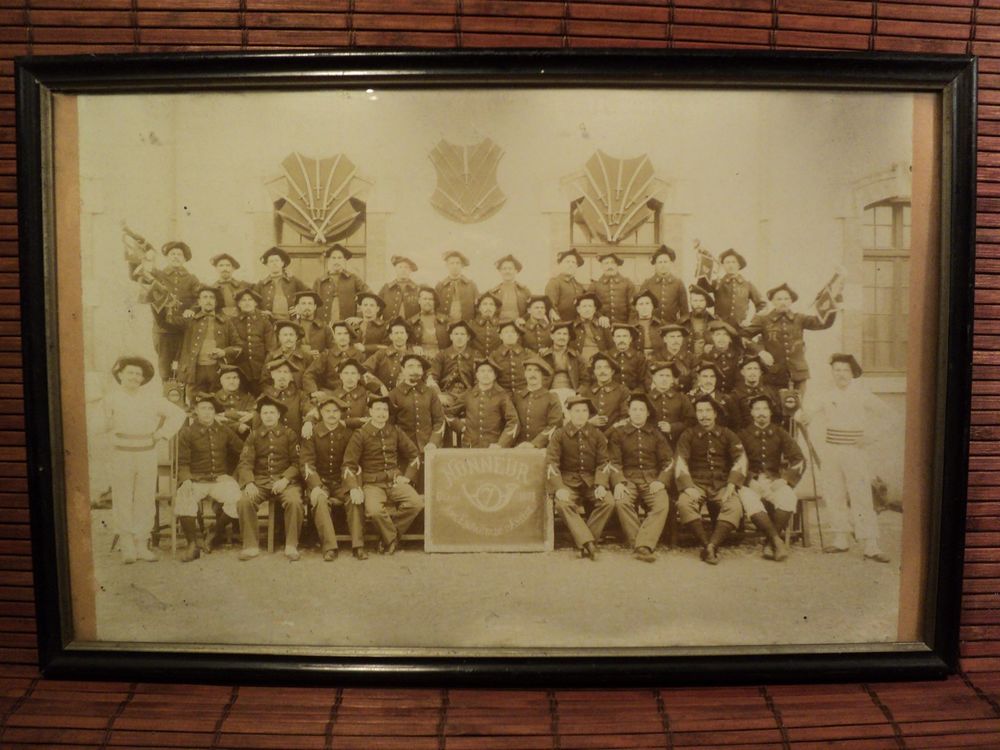 Photographie Militaire 7&egrave;me Chasseurs Enfants de l'Ari&egrave;ge Décoration