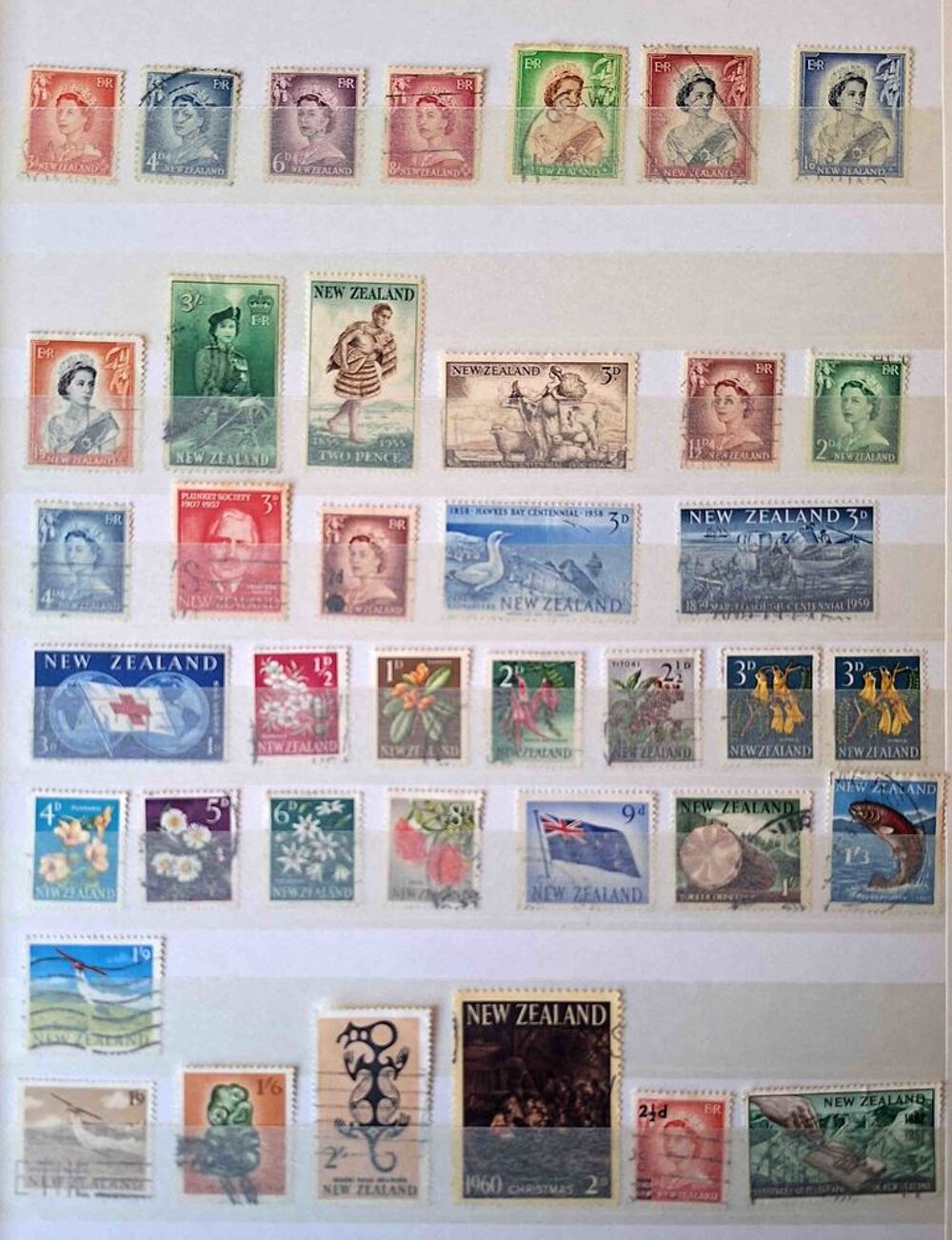 S&eacute;rie de timbres de collection de Nouvelle Z&eacute;lande 