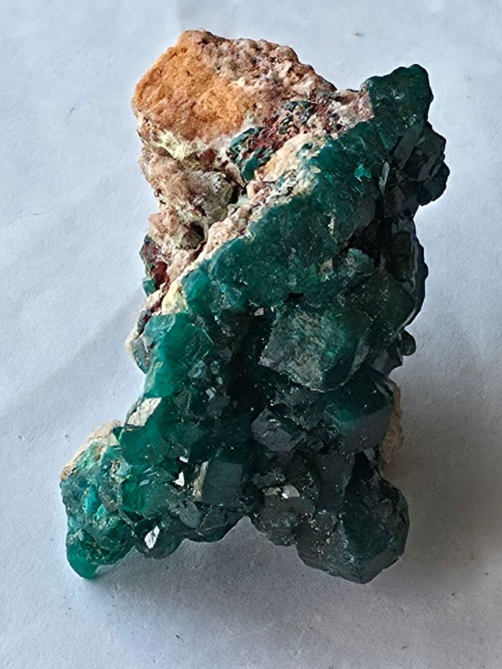 Min&eacute;ral de Collection : Dioptase Brute sur Matrice-Katanga (46g) 