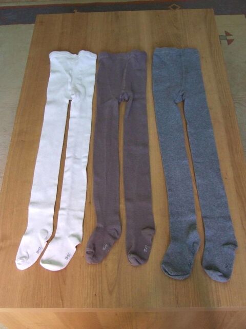 Lot 40, 3 collants unis, coton, LA HALLE, T. 10 ans, TBE 5 Bagnolet (93)